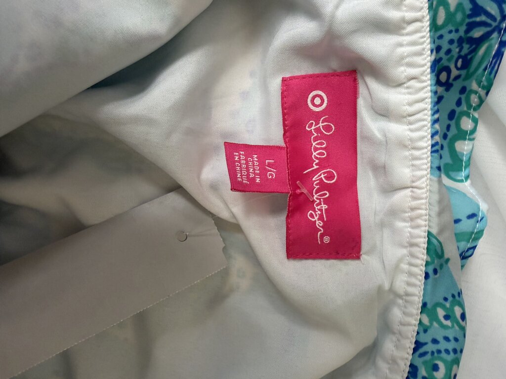 Lilly Pulitzer Aqua & White Sea Urchin Print Flutter Dress