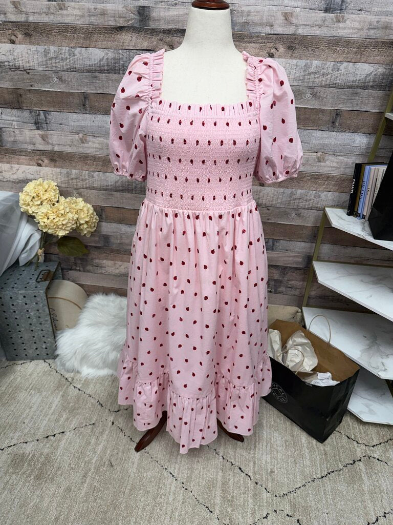 Kate Spade Ladybug Print Puff Sleeve Dress
