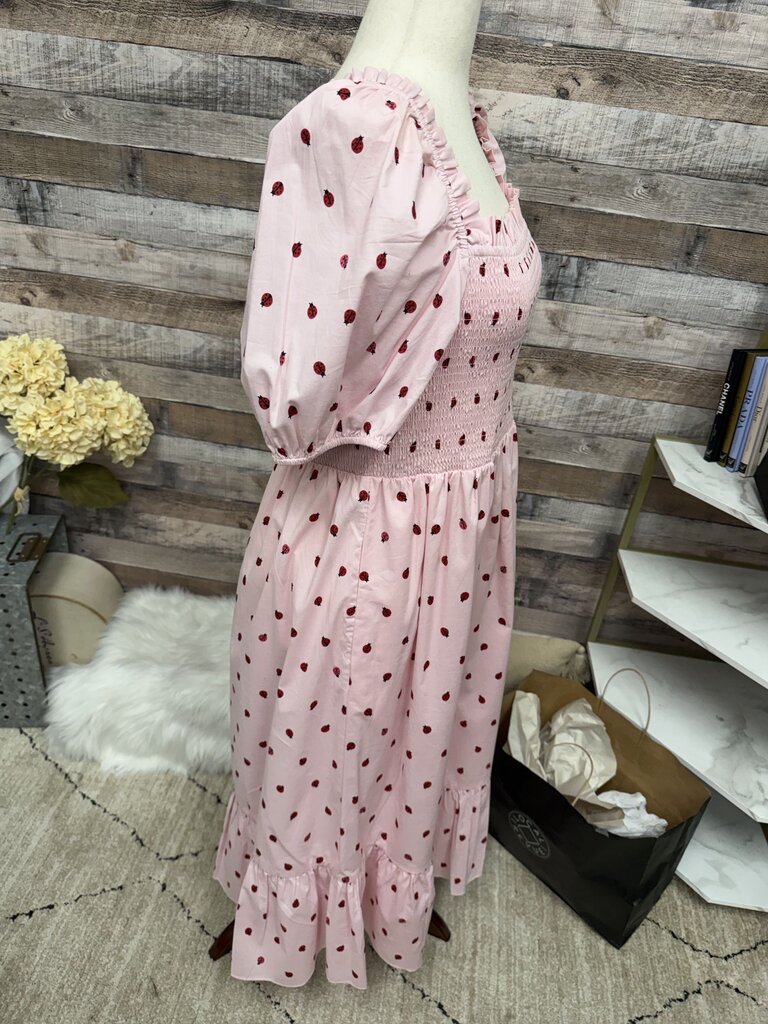 Kate Spade Ladybug Print Puff Sleeve Dress
