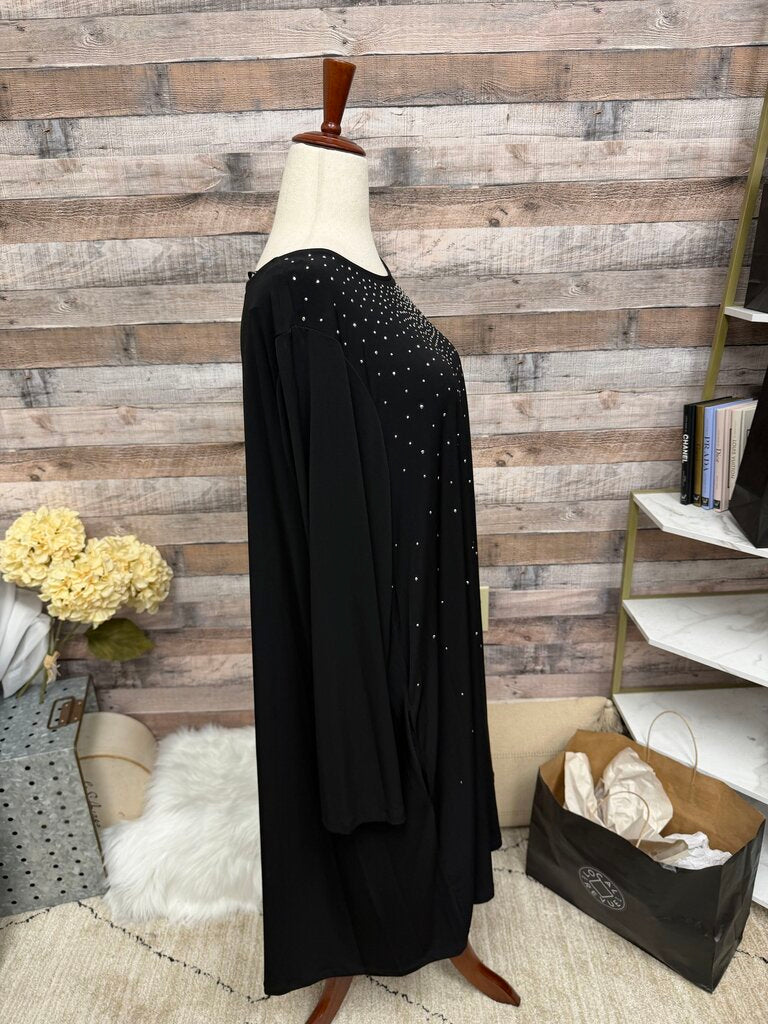 Nina Leonard Black Stud Embellished Top 2