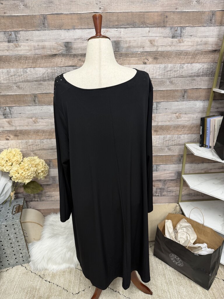 Nina Leonard Black Stud Embellished Top 2