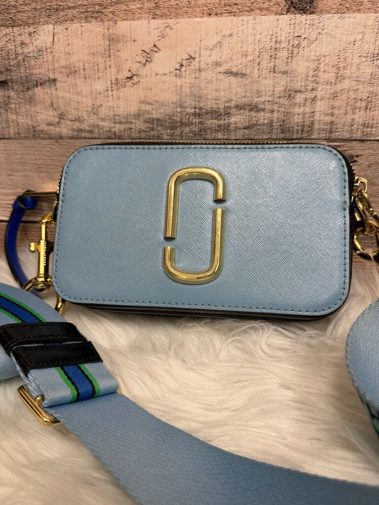 Marc Jacobs Leather Crossbody Blue & Green Camera Bag
