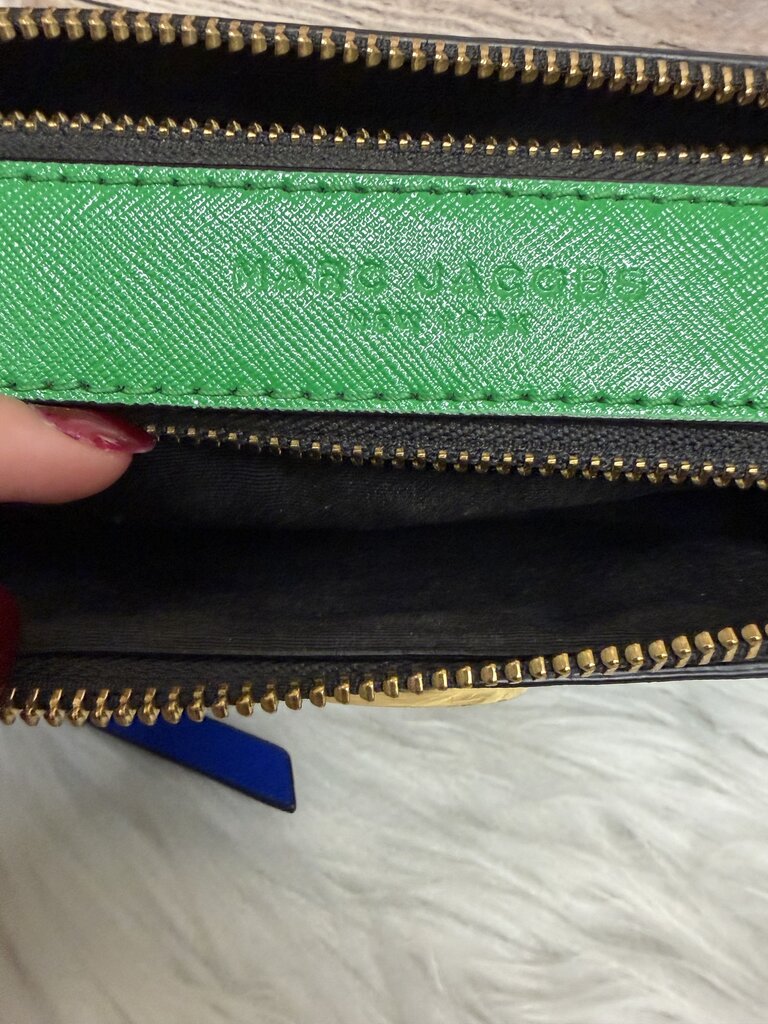Marc Jacobs Leather Crossbody Blue & Green Camera Bag