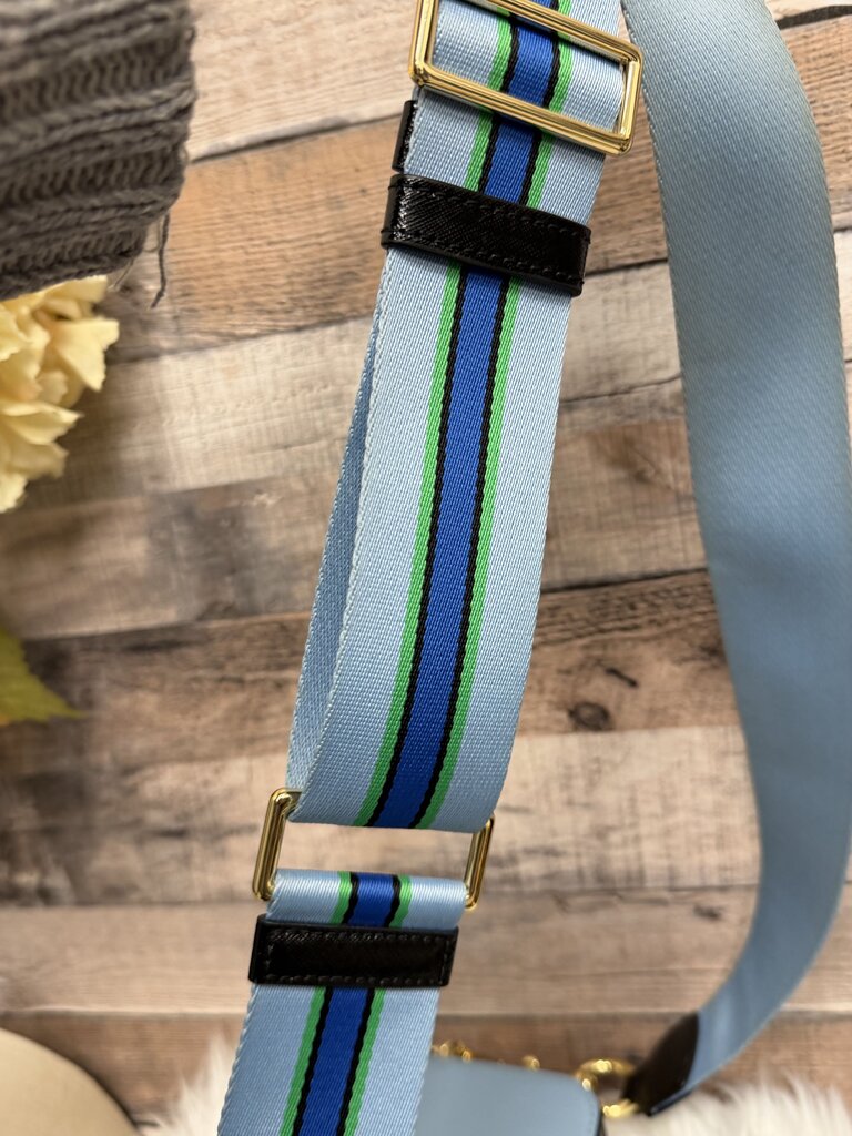 Marc Jacobs Leather Crossbody Blue & Green Camera Bag