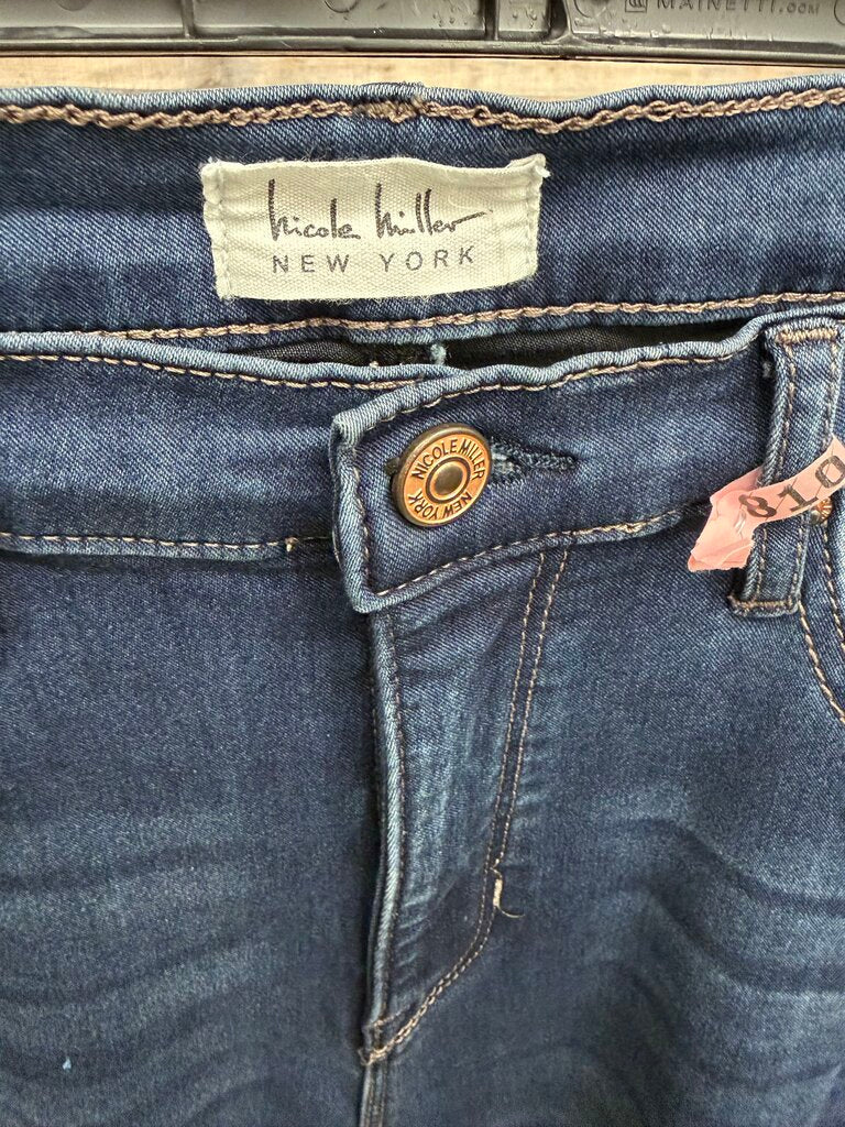 Nicole Miller Blue Dark Wash Skinny Jeans