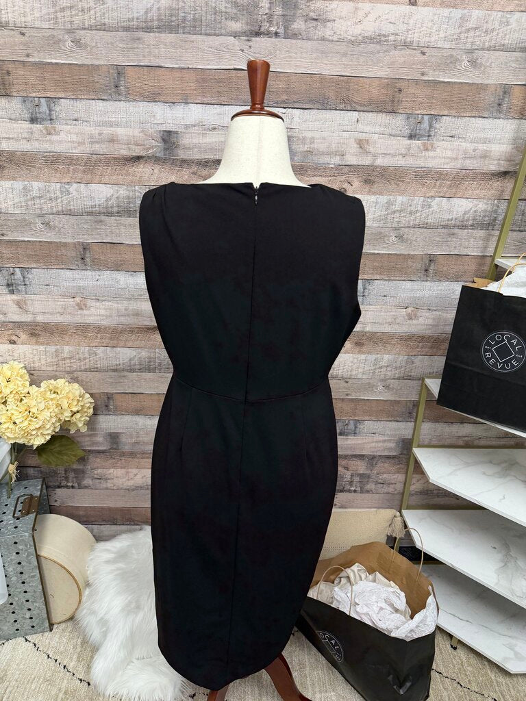 Calvin Klein Black Rose Detail Cocktail Dress
