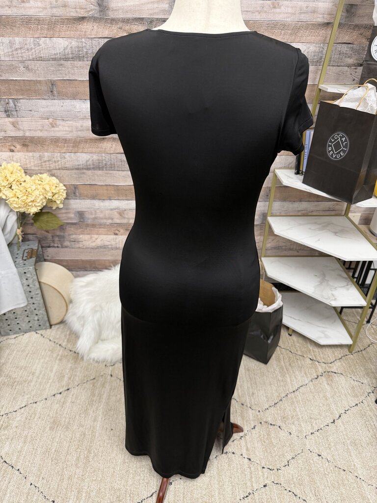 elie tahari black dress Twist-Front Knit Midi Style:LongSleeve-Gold PantStyleLabel: Dress Pant Vintage | Dresses | Long sleeves