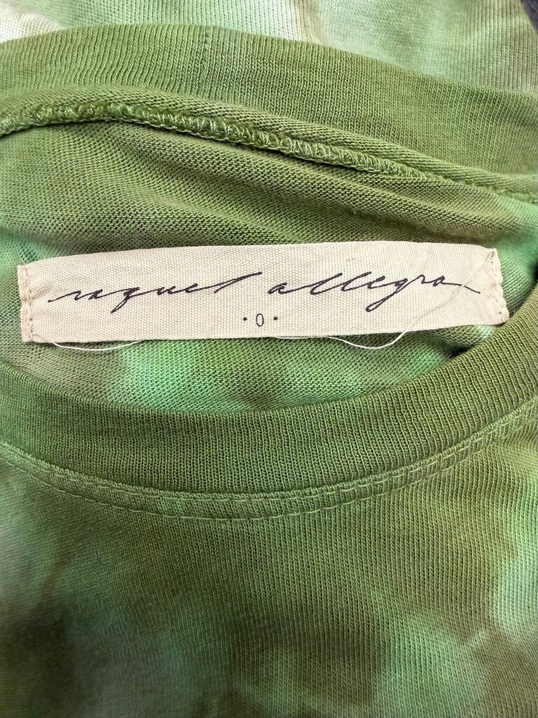 Raquel Allegra Green Spiral Pattern Tie-Dye Tee