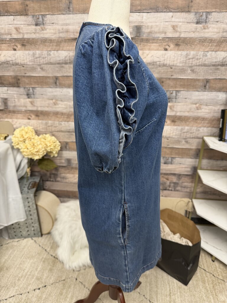 Ulla Johnson Denim Puff Sleeve Mini Dress