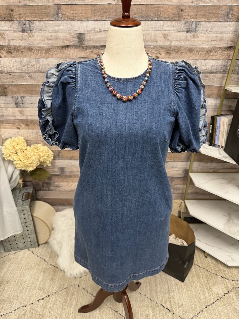 Ulla Johnson Denim Puff Sleeve Mini Dress
