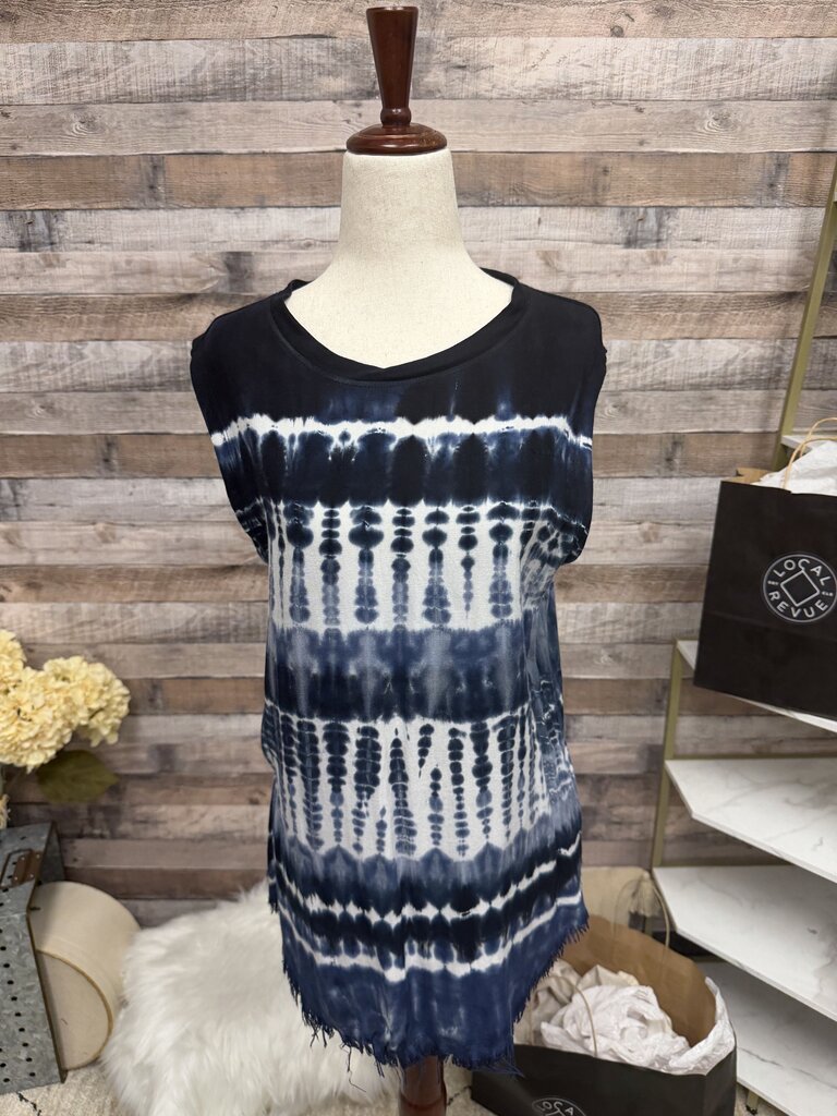 Raquel Allegra Blue Tie-Dye Sleeveless Top