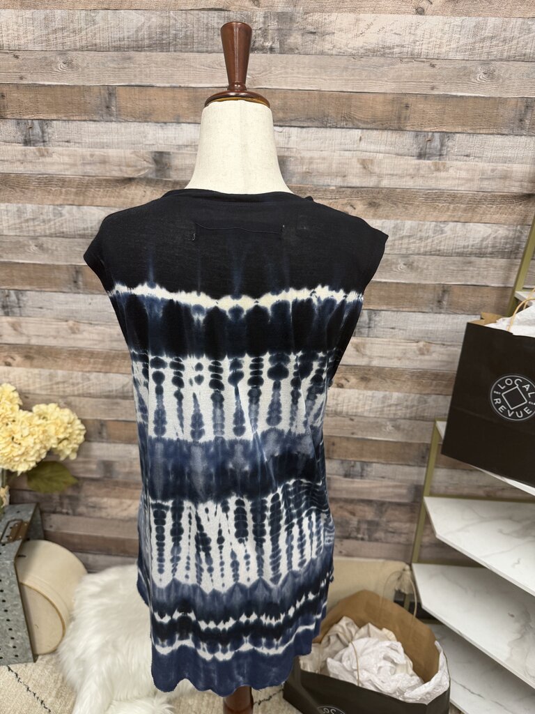 Raquel Allegra Blue Tie-Dye Sleeveless Top