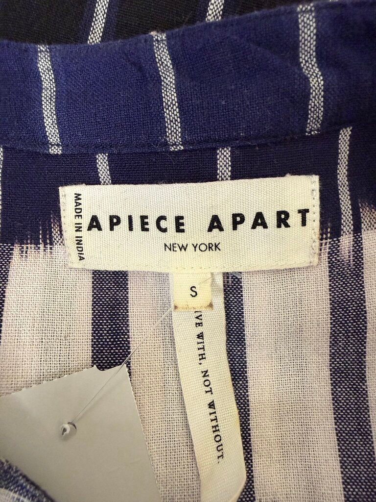 Apiece Apart Navy & White Striped Set