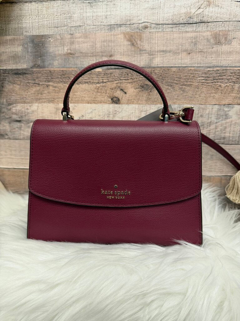 Kate Spade Maroon Leather Top Handle Satchel