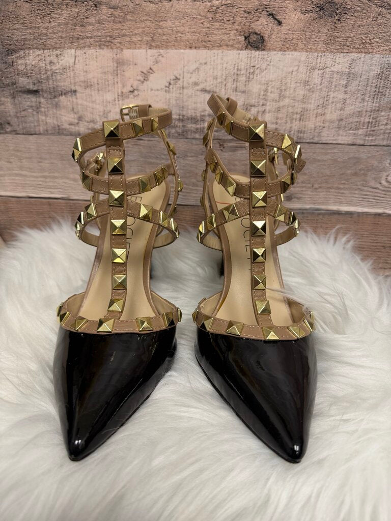 Sole Society Stud Embellished Black Pumps