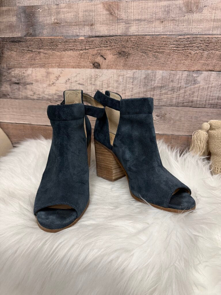 Sole Society Navy Suede Ankle Bootie