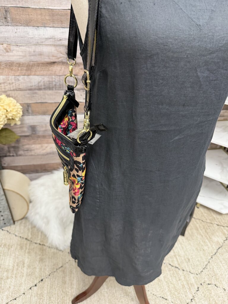 Betsey Johnson Leopard & Floral Print Bag