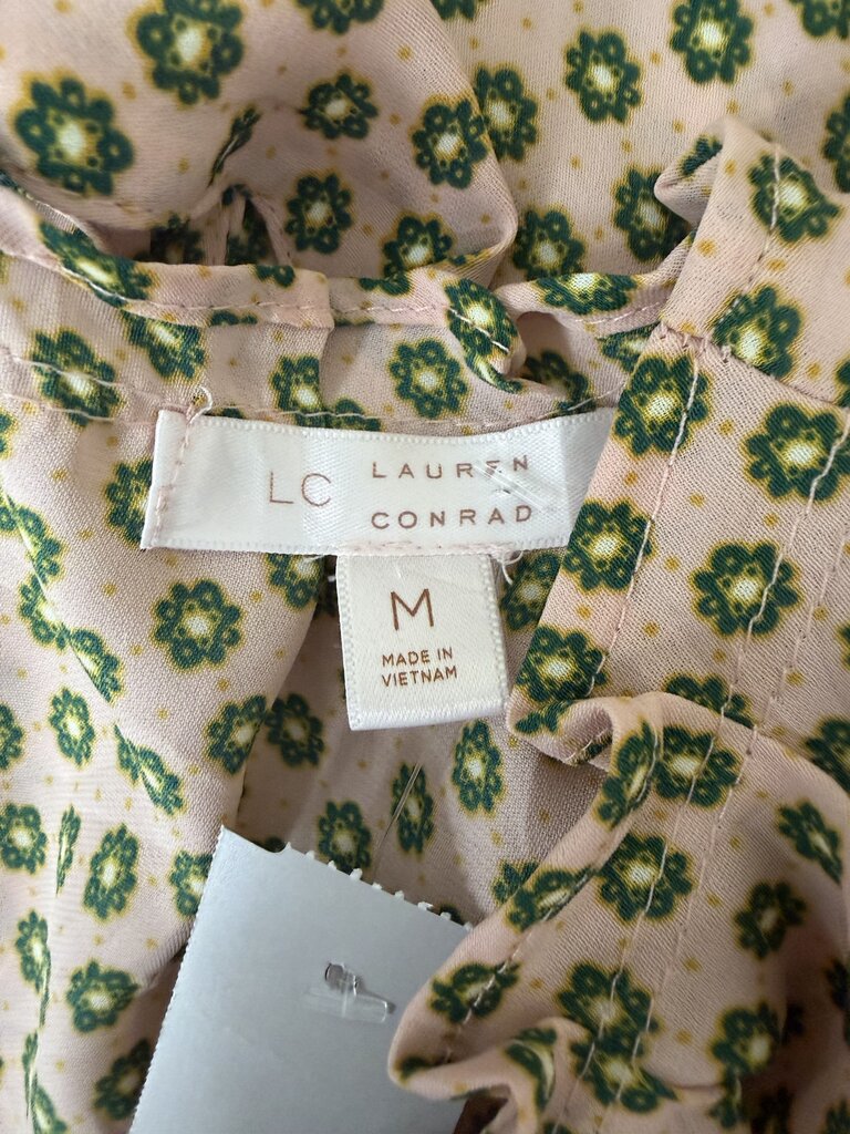 LC Lauren Conrad Floral Print Ruffle Sleeve Top