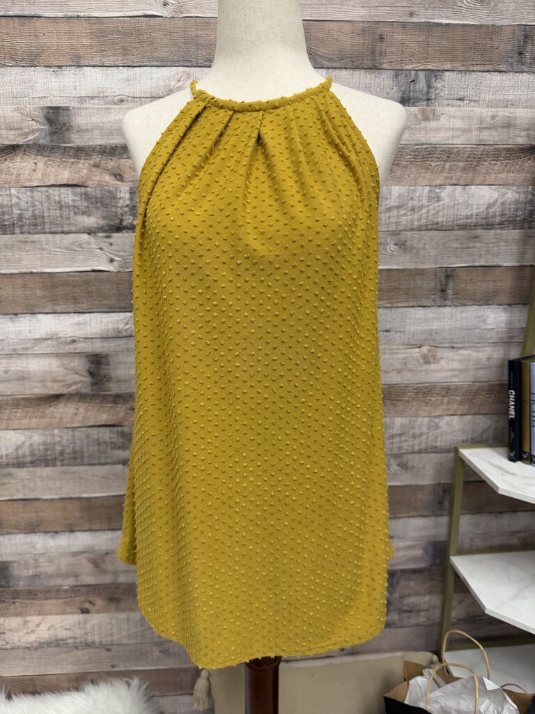 Green Envelope Yellow Swiss Dot Textured Top