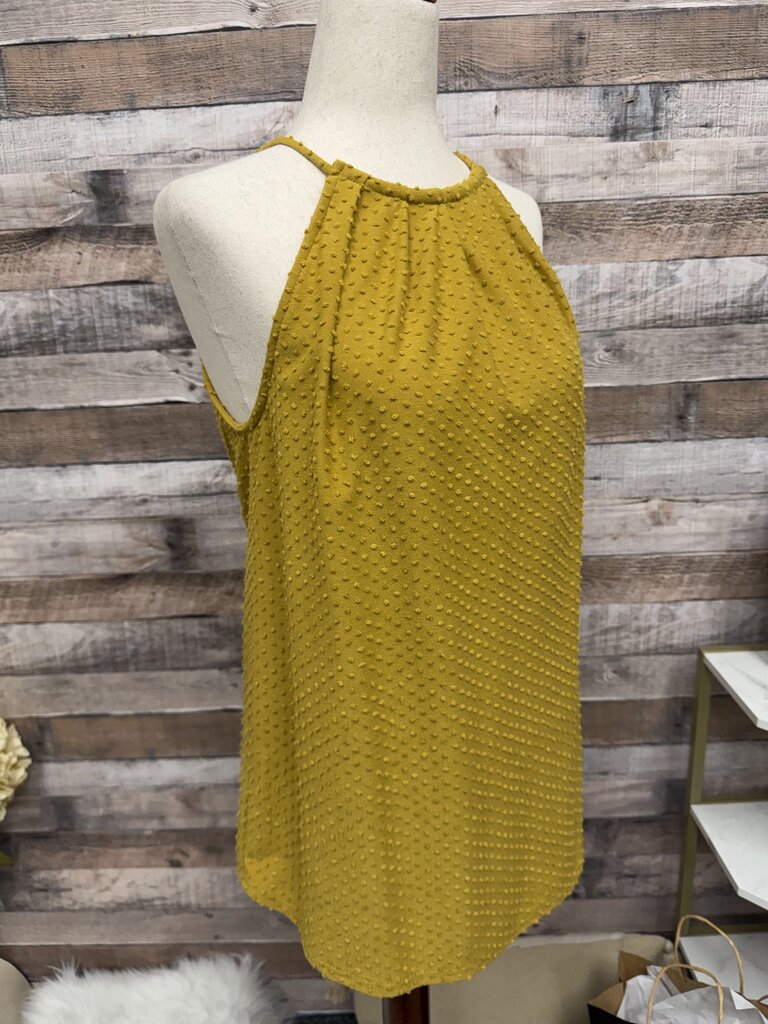 Green Envelope Yellow Swiss Dot Textured Top