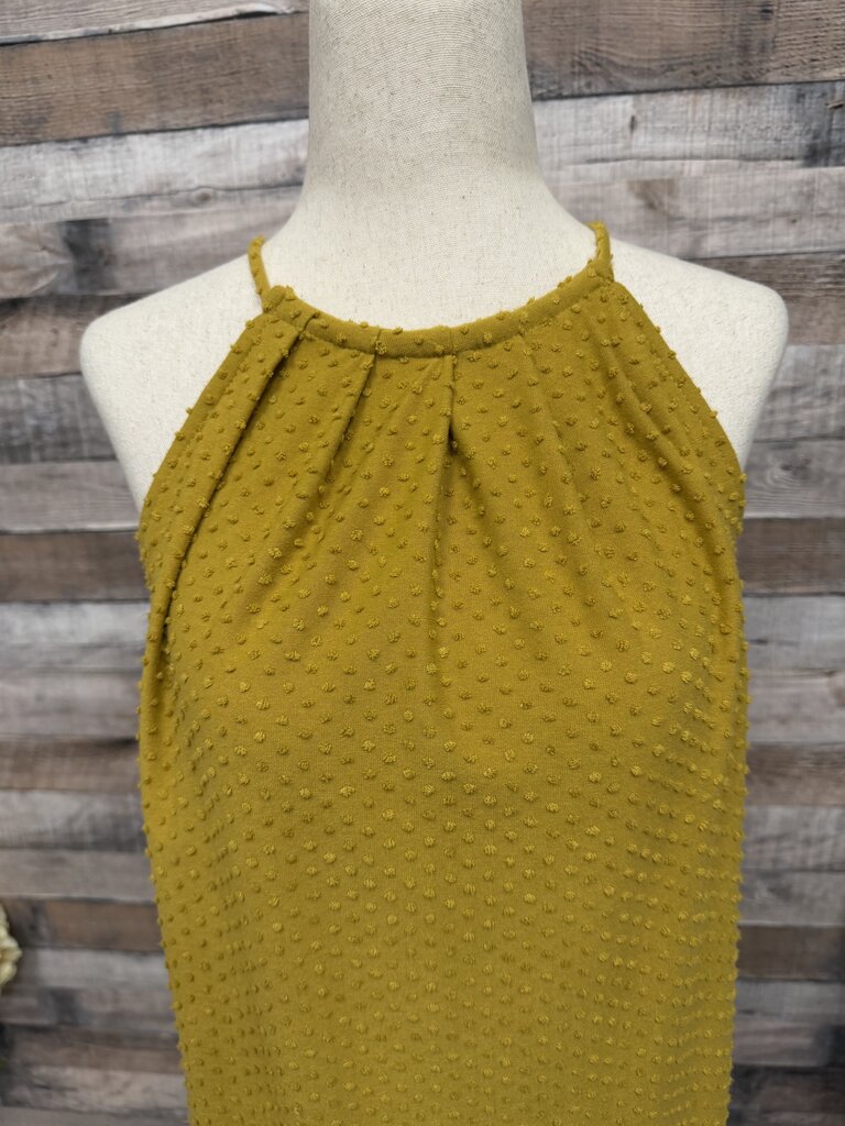 Green Envelope Yellow Swiss Dot Textured Top