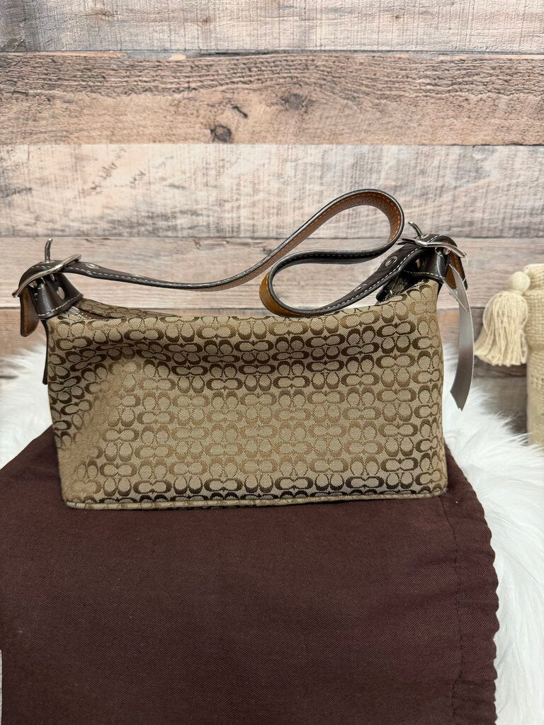 Coach Signature Brown Signature Mini Shoulder Bag