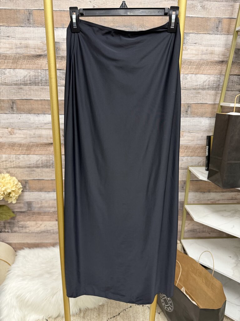 NWT COMMENSE Black Beachwear Maxi Skirt With Decorative shell Detail