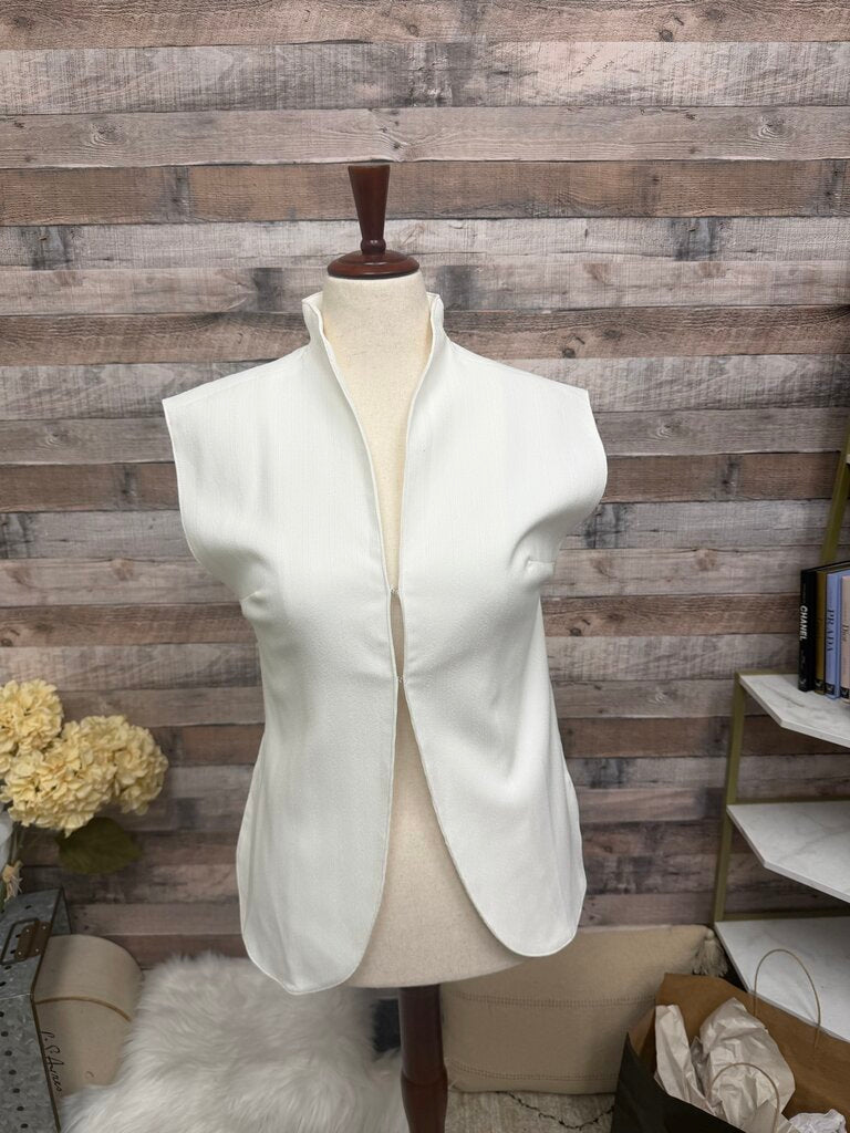 NWT COMMENSE White Long Style Vest