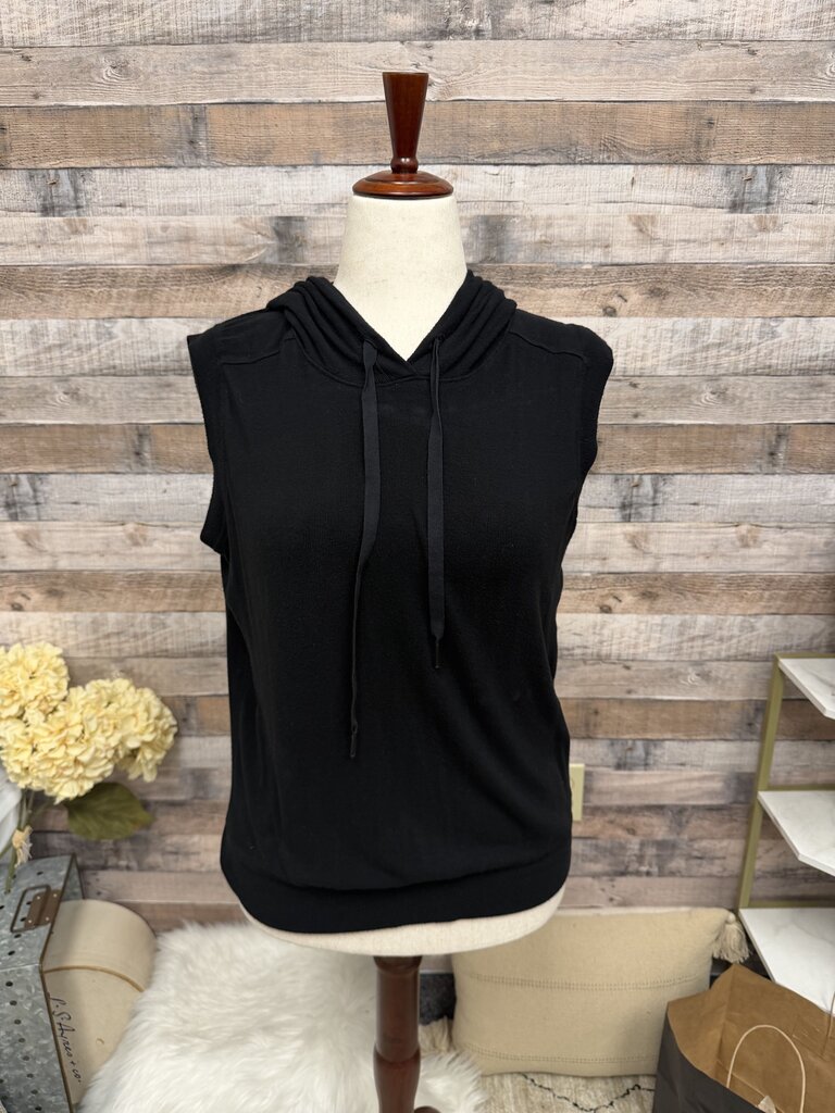 Evereve Black Sleeveless Hoodie