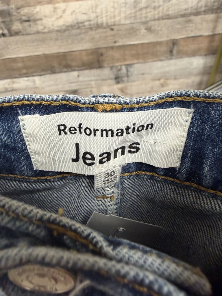 Reformation Jeans Denim Maxi Skirt With Front Slit