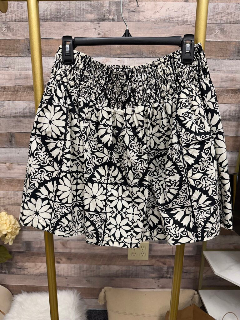 NWT Maeve by Anthropologie Black & White Floral Two Piece Set