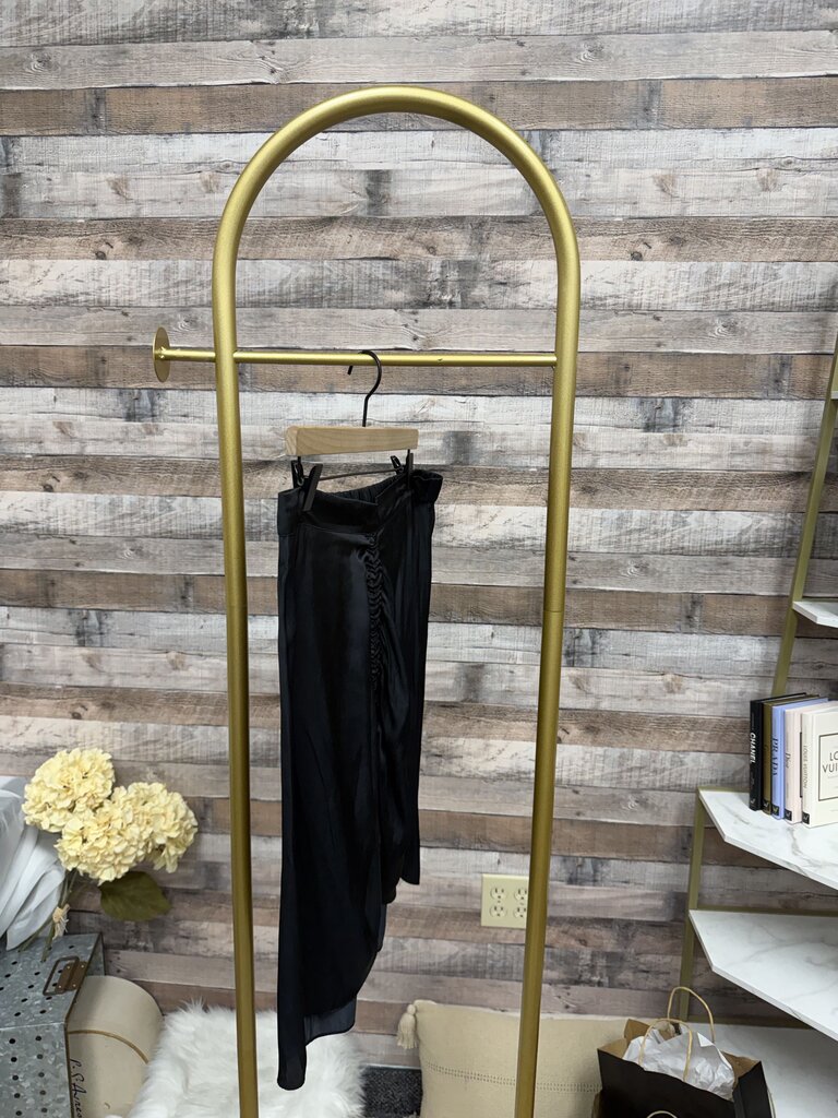 Zadig & Voltaire Black Ruched Midi Skirt