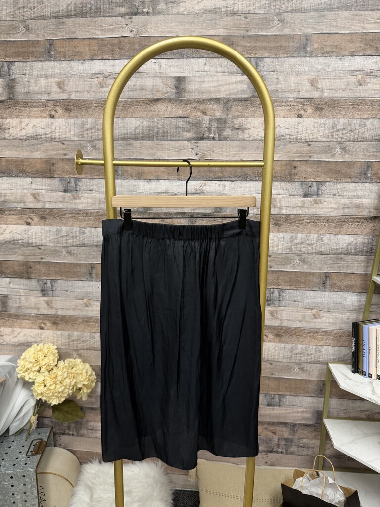 Zadig & Voltaire Black Ruched Midi Skirt