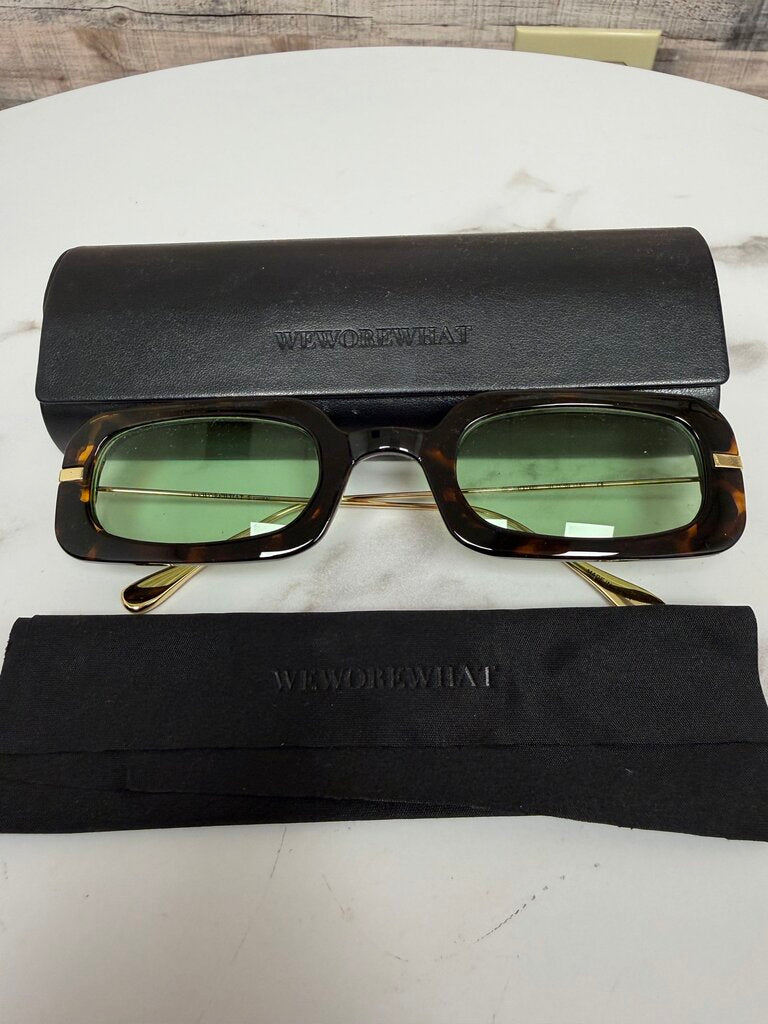 WeWoreWhat Brown Tortoise Acetate Sunglasses