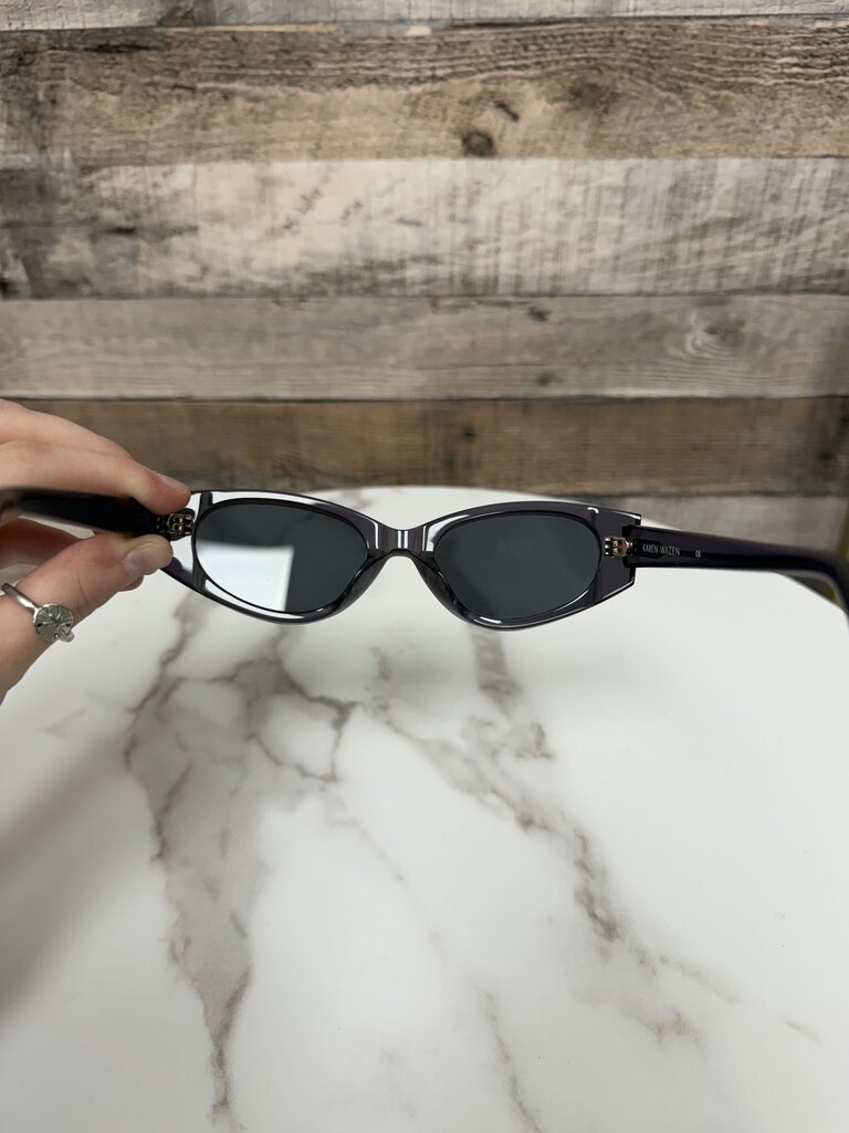 Karen Wazen Black Acetate Cat-Eye Sunglasses