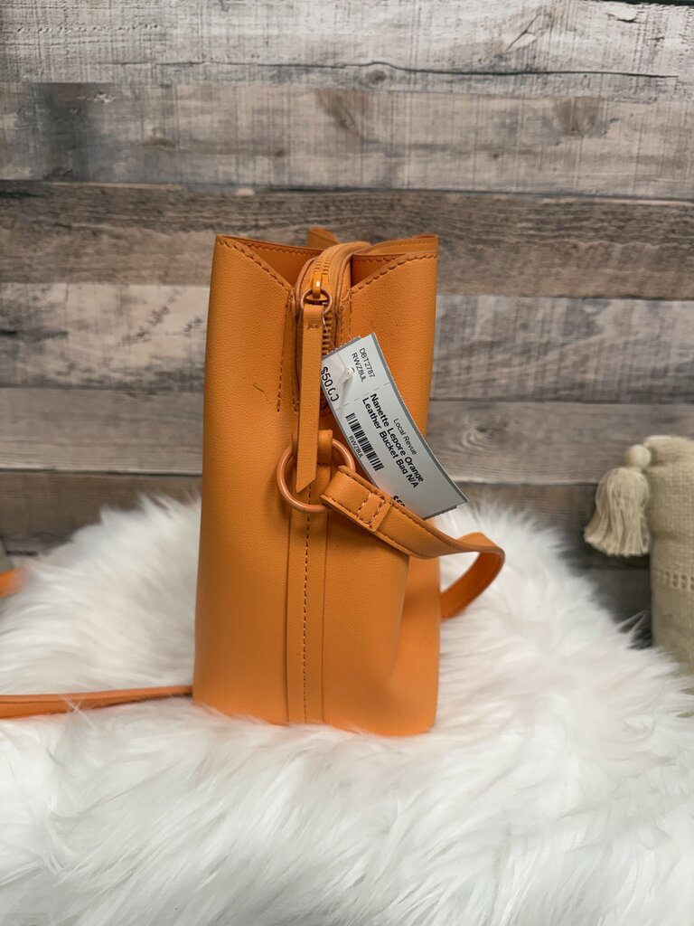 Nanette Lepore Orange Leather Bucket Bag