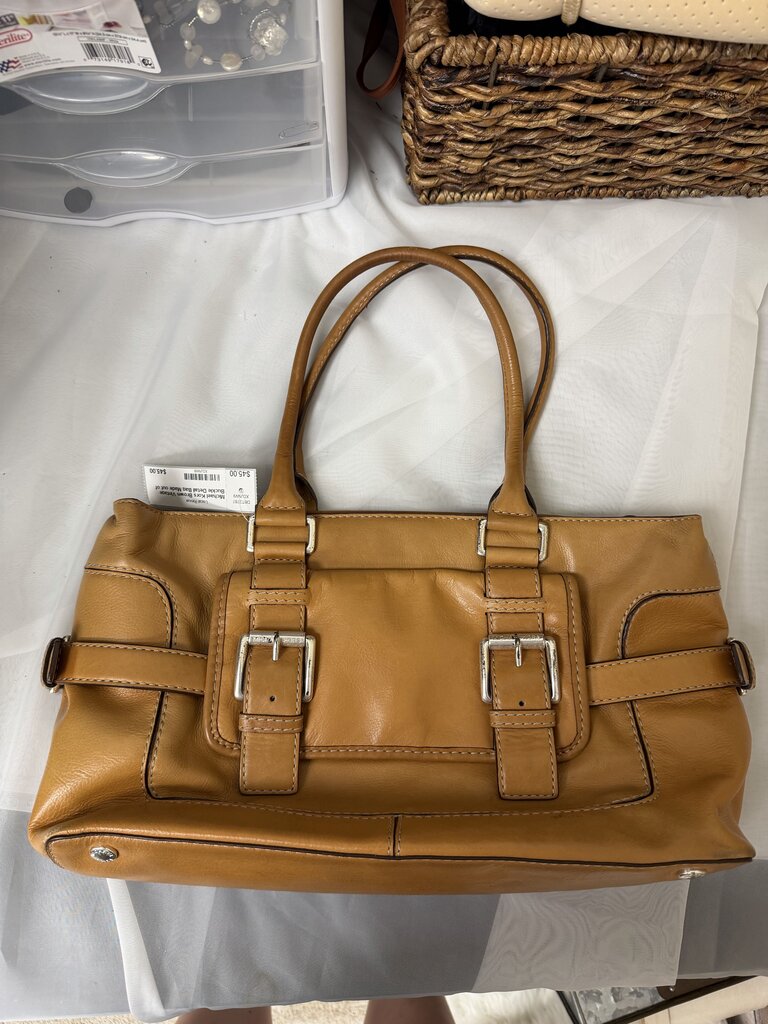 Michael Kors Brown Vintage Buckle Detail Bag Made out of leather