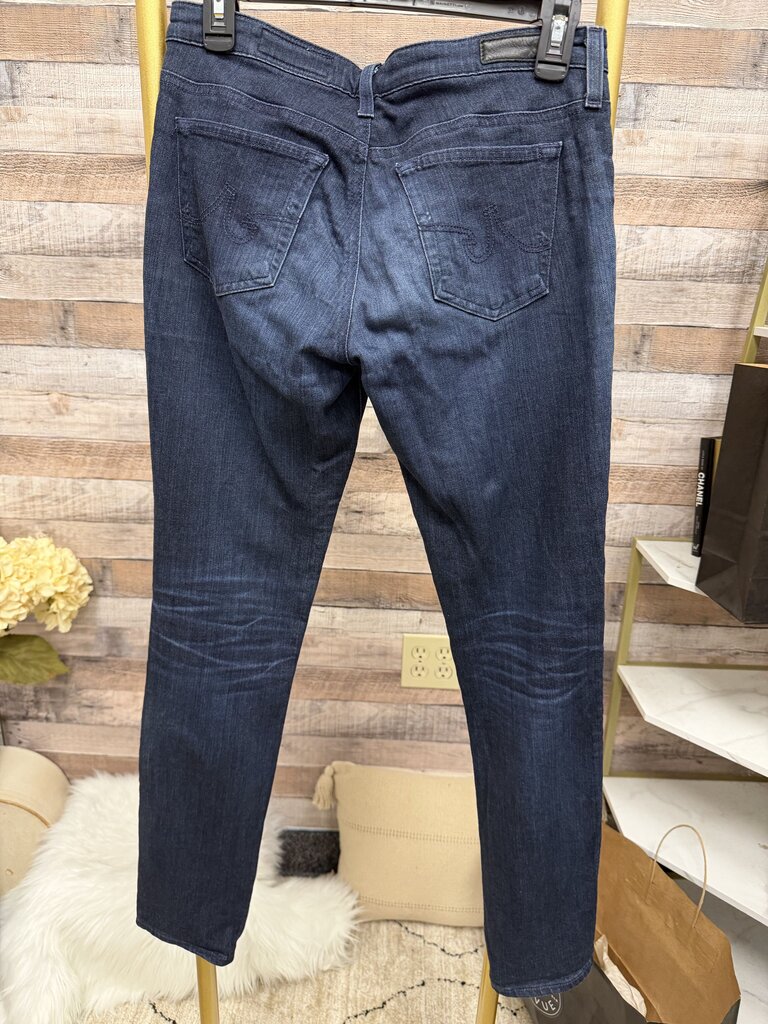 AG Adriano Goldschmied Dark Blue Wash Cigarette Leg