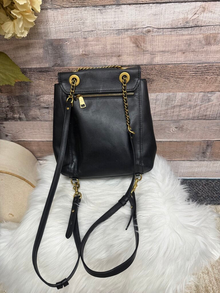 Coach Black Leather Parker Convertible Backpack