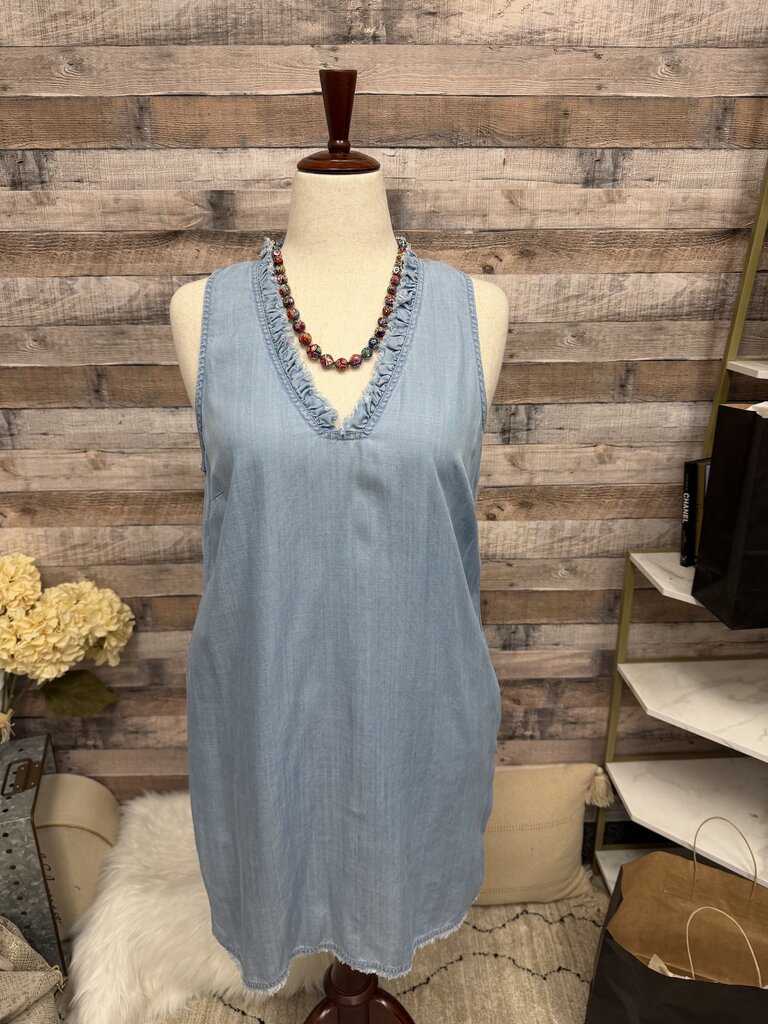 Tommy Bahama Blue Ruffle Sleeveless Dress