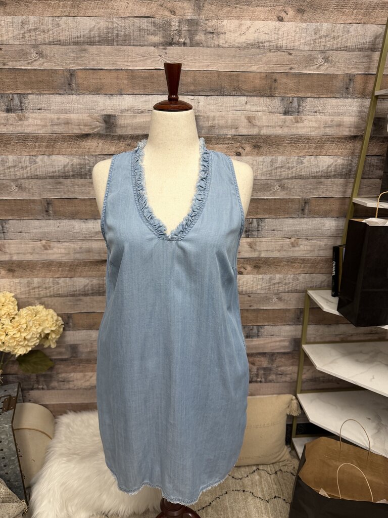 Tommy Bahama Blue Ruffle Sleeveless Dress