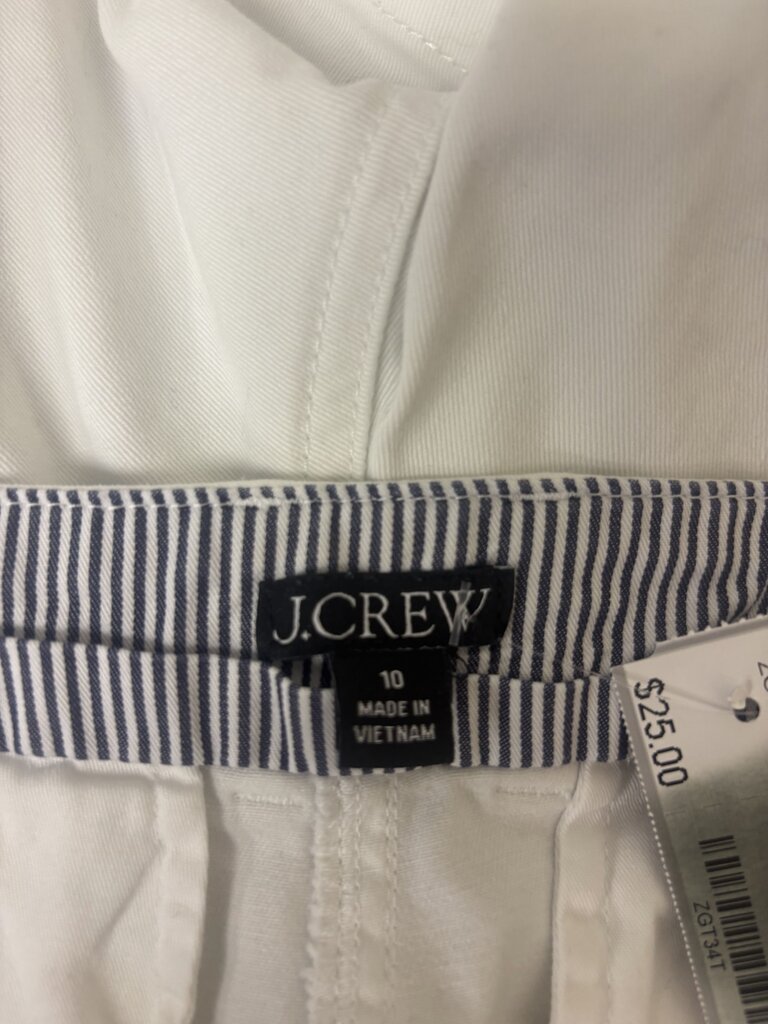 J.Crew White Classic Fibermuda Chino Shorts