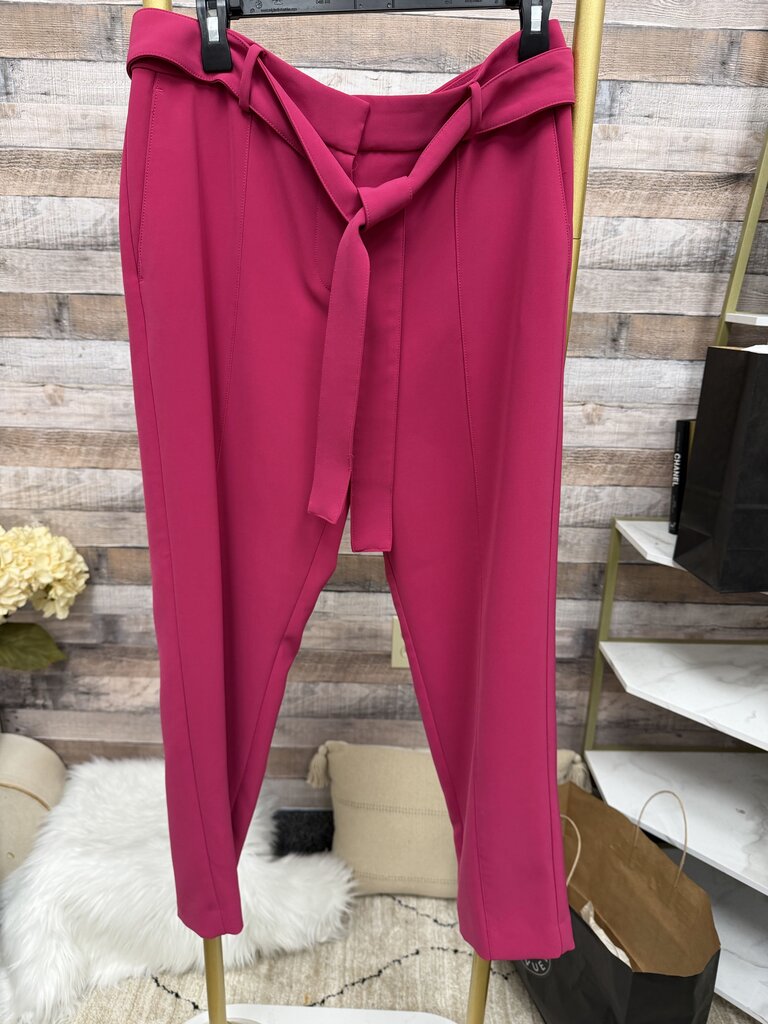 Ann Taylor Pink Dress Pants With Tie Belt