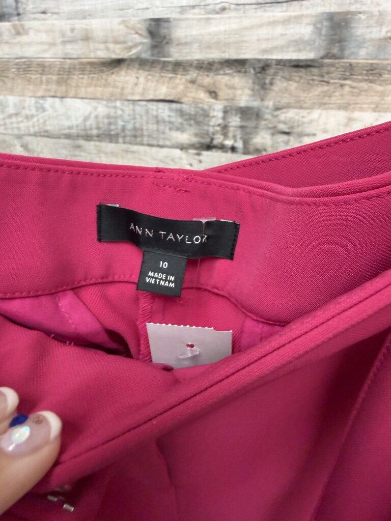 Ann Taylor Pink Dress Pants With Tie Belt