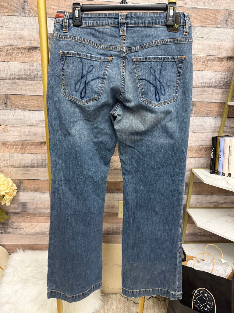 Worn Bootcut/Flare Leg Dark Wash Jeans