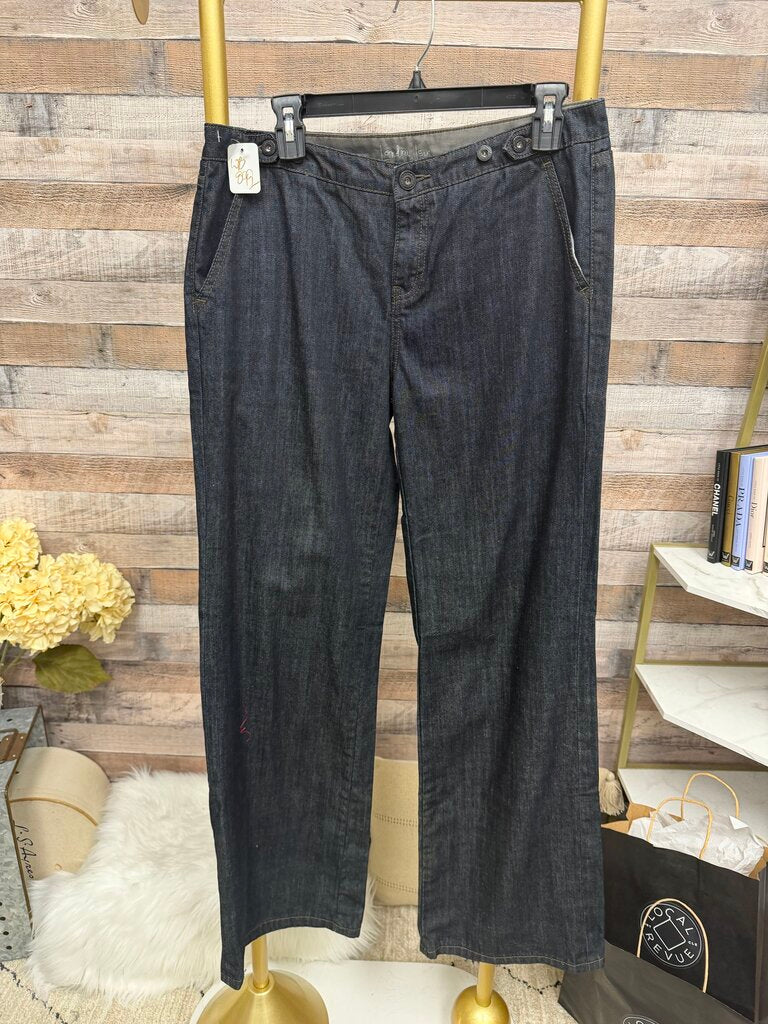 London Jean Dark Wash Wide Leg Denim Jeans