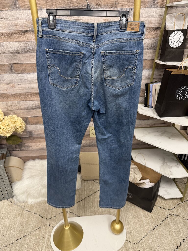 Levi's Signature Straight Leg Light Wash Jeans High Rise Light Wash Signature Fit