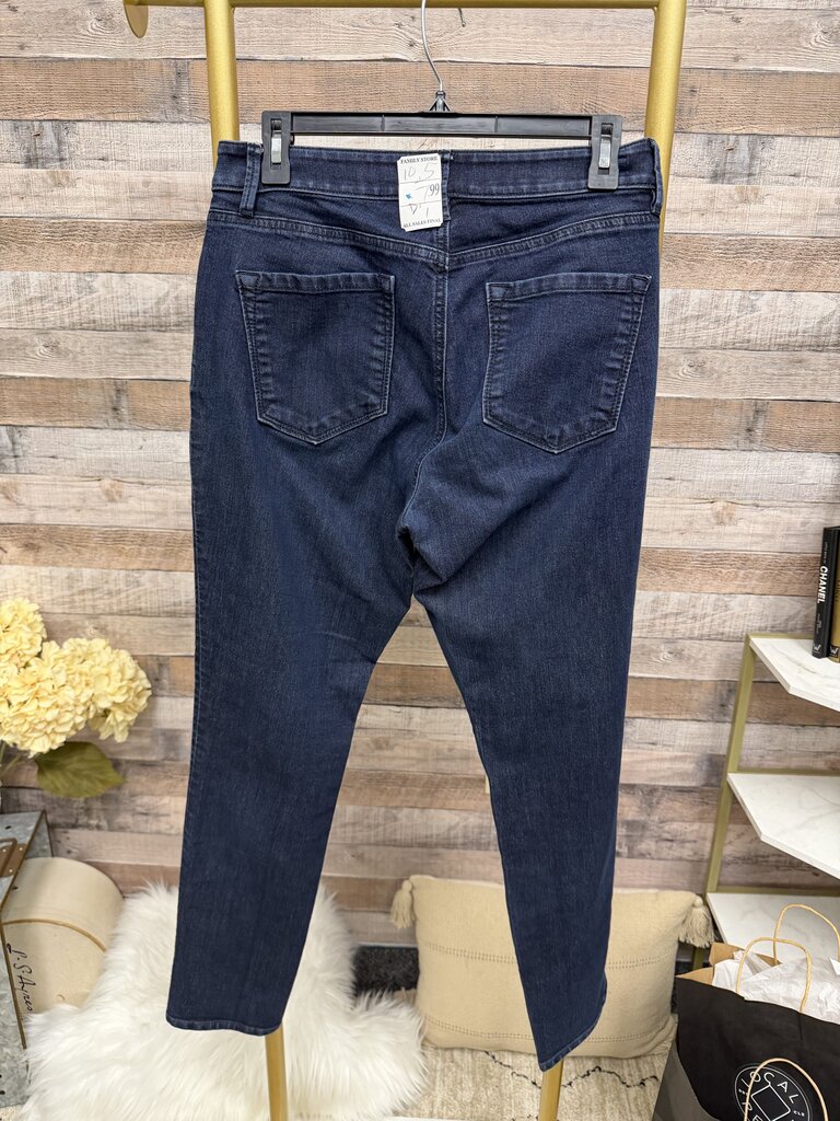 LOFT Dark Wash Navy Skinny Fit Denim Jeans