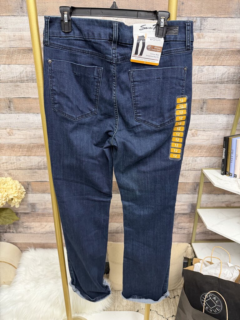 NWT Seven7 Tummyless Dark Wash Jeans