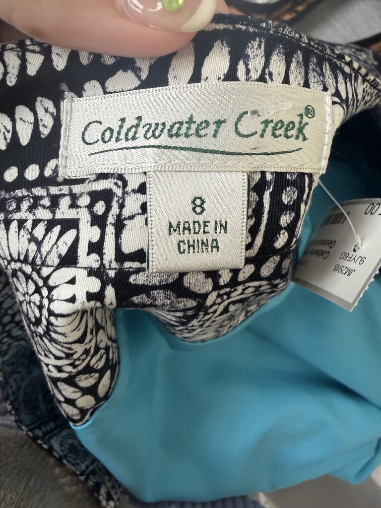 Coldwater Creek Black/White Geometric Jacket Geometric Print